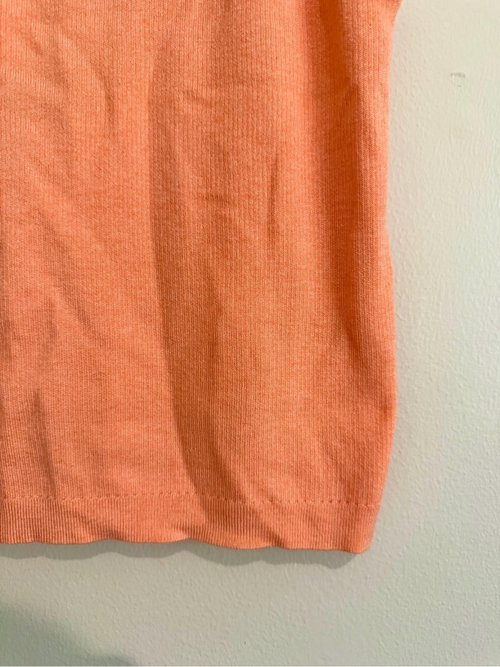 J.Crew Sweater Tank Orange Ribbed Silk Blend Style Preppy Summer Size M - Picture 3 of 9